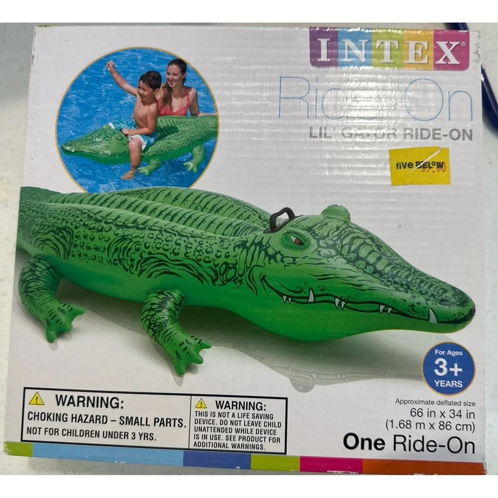 Intex‎ Lil' Gator Ride-On Water Pool Lake Toy Float 58546EP  NIB 2013